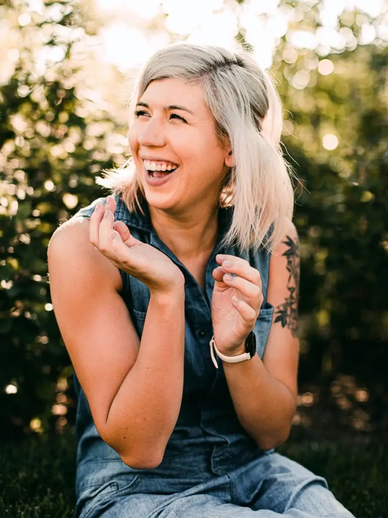 woman laughing